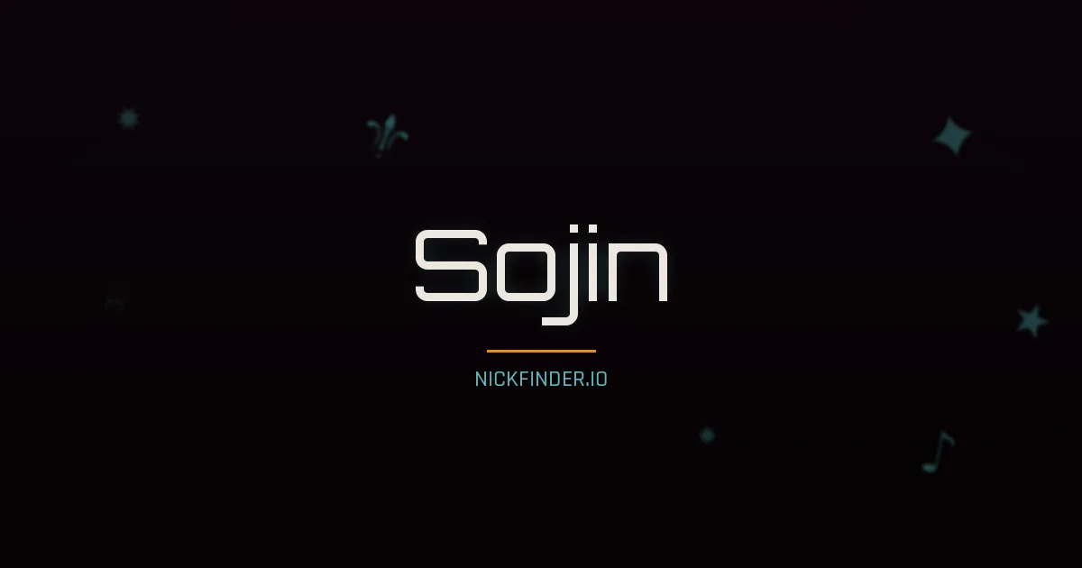 Sojin name meaning Wise spirit — Korean origin | NickFinder.io