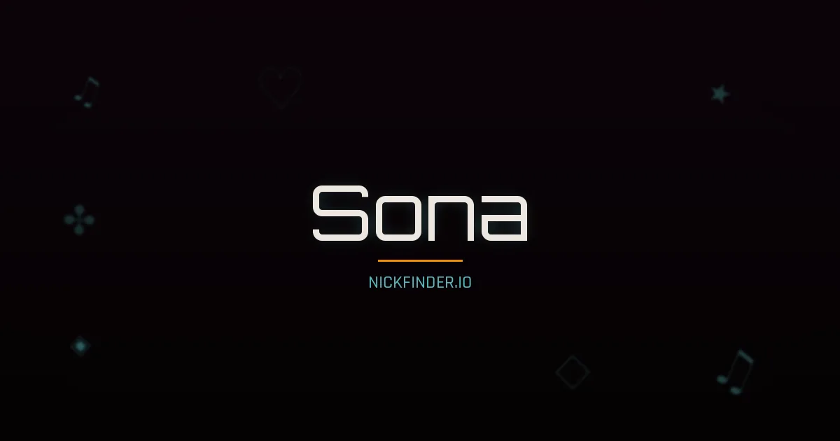 Sona name meaning Noble heart — Korean origin | NickFinder.io