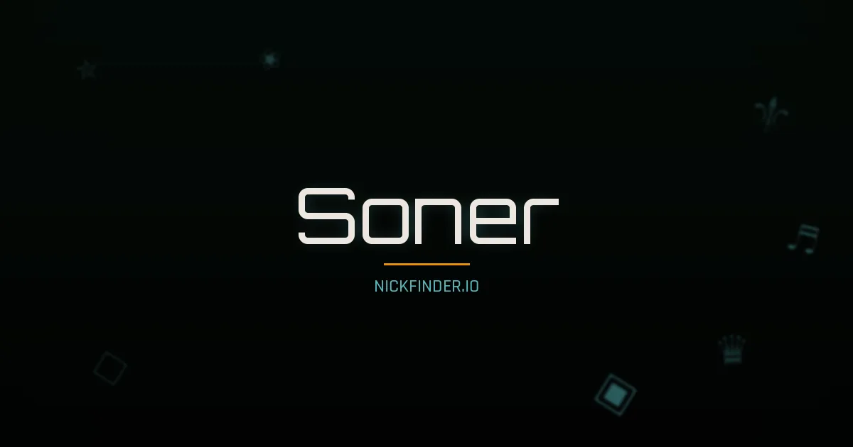 Soner name meaning Gracious — Turkish origin | NickFinder.io