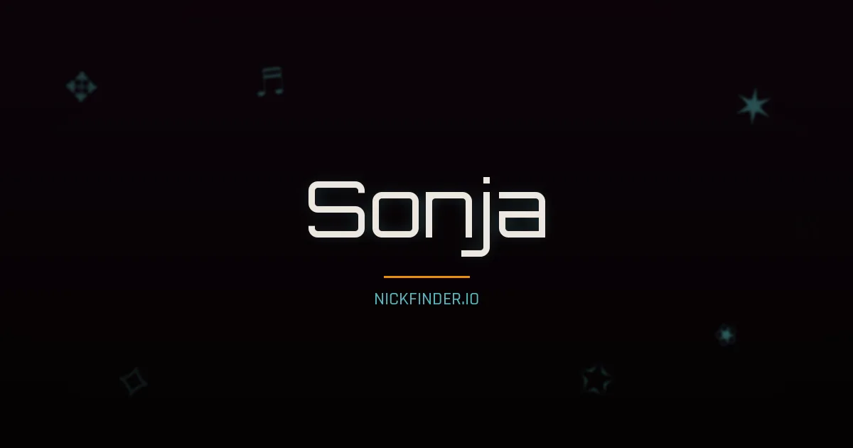 Sonja name meaning Radiant — German origin | NickFinder.io
