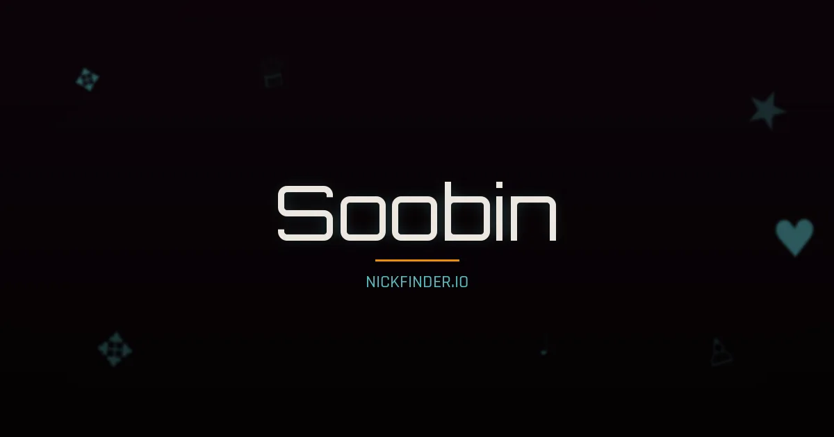 Soobin name meaning Noble heart — Korean origin | NickFinder.io