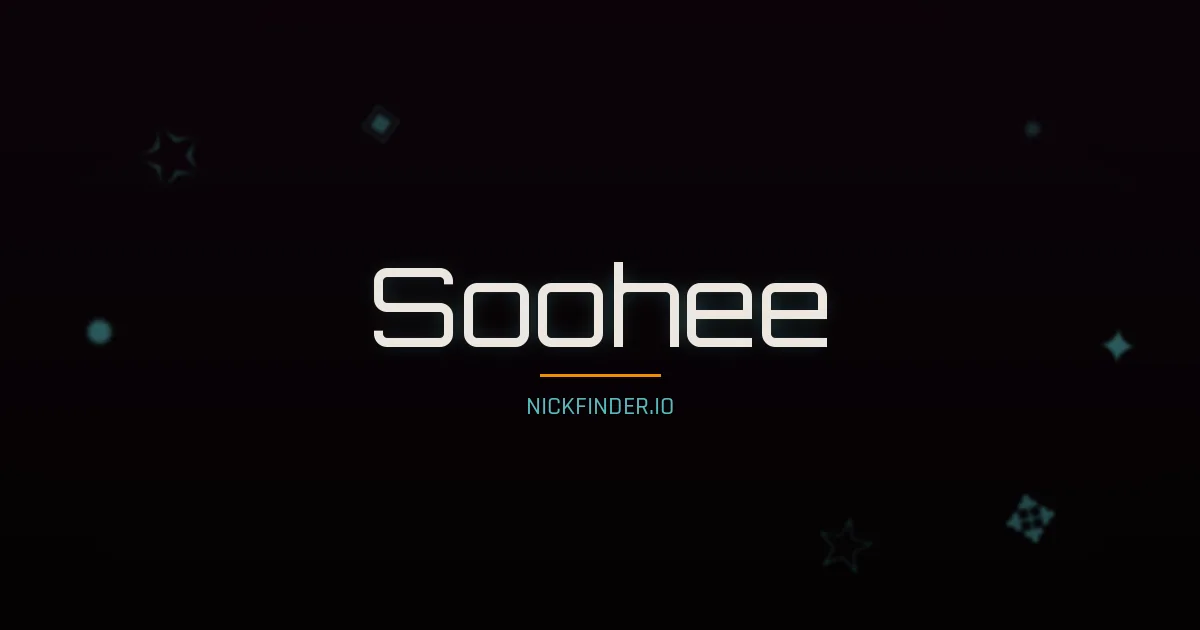 Soohee name meaning Wise spirit — Korean origin | NickFinder.io