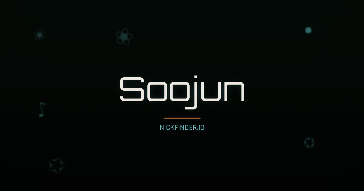 Soojun name meaning Wise spirit — Korean origin | NickFinder.io