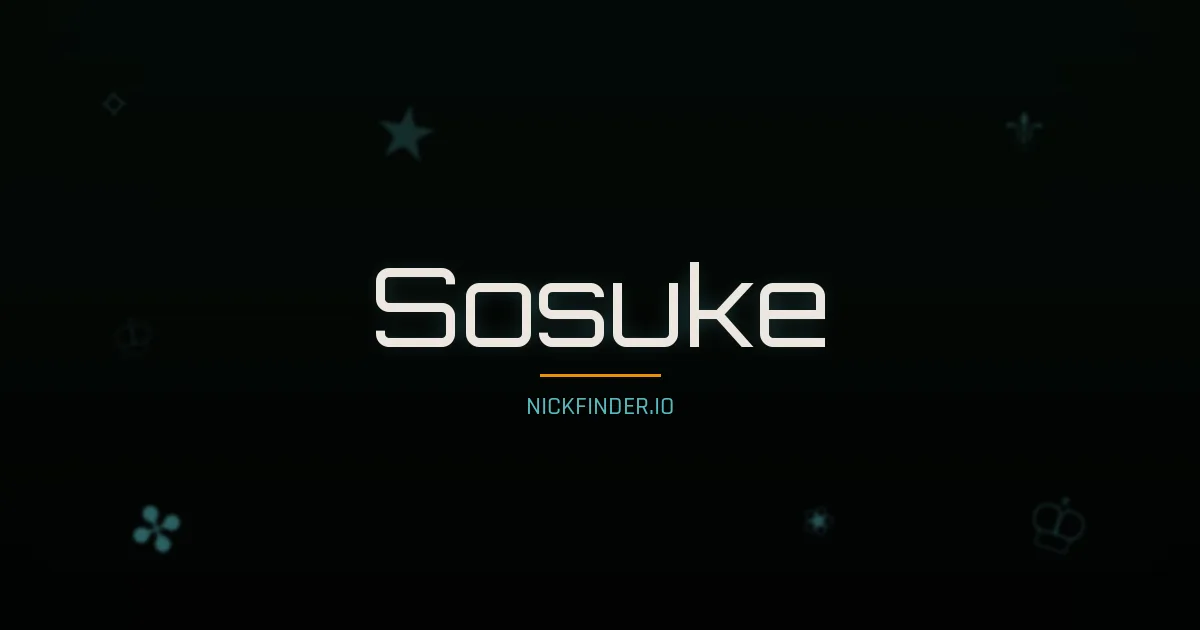 Sosuke name meaning Noble flower — Japanese origin | NickFinder.io