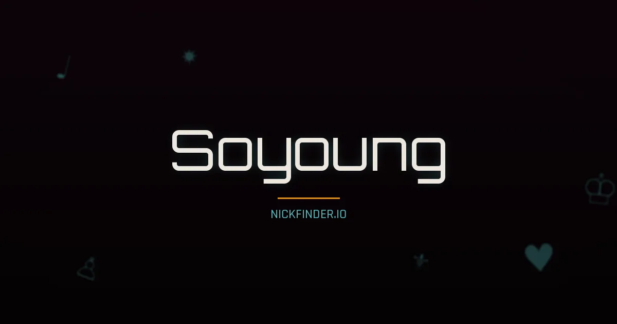 Soyoung name meaning Gracious one — Korean origin | NickFinder.io