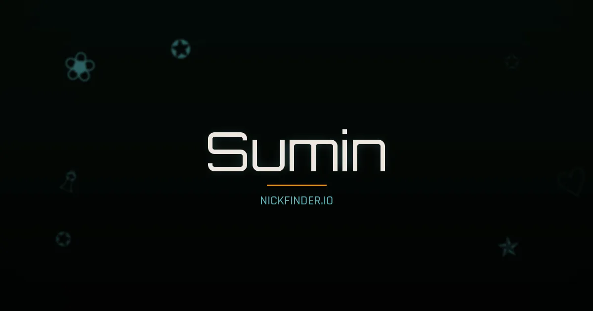 Sumin name meaning Bright virtue — Korean origin | NickFinder.io