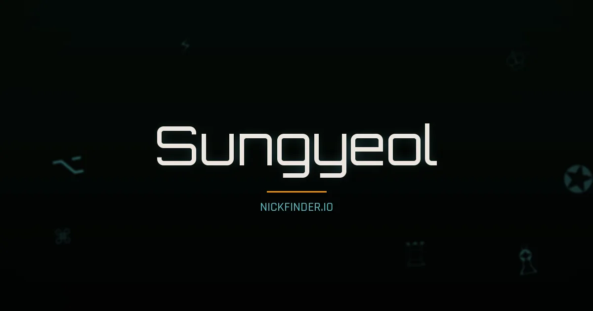 Sungyeol name meaning Bright virtue — Korean origin | NickFinder.io