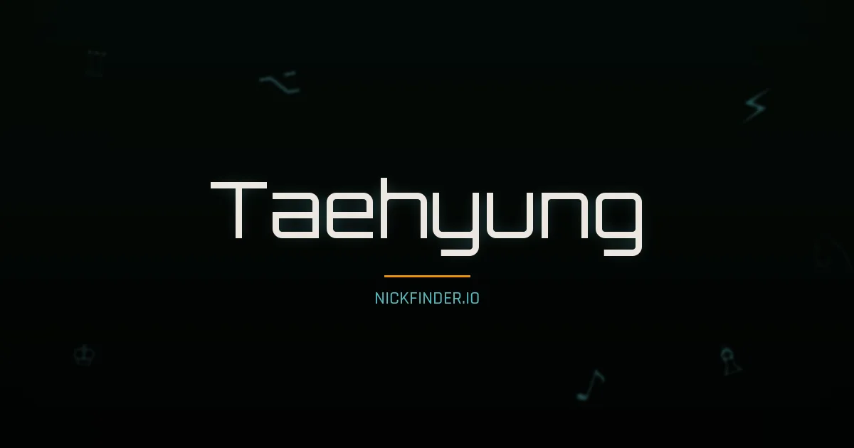 Taehyung name meaning Noble heart — Korean origin | NickFinder.io