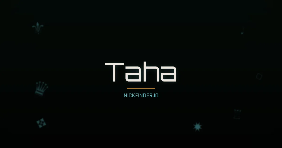 Taha name meaning Divine — Arabic origin | NickFinder.io
