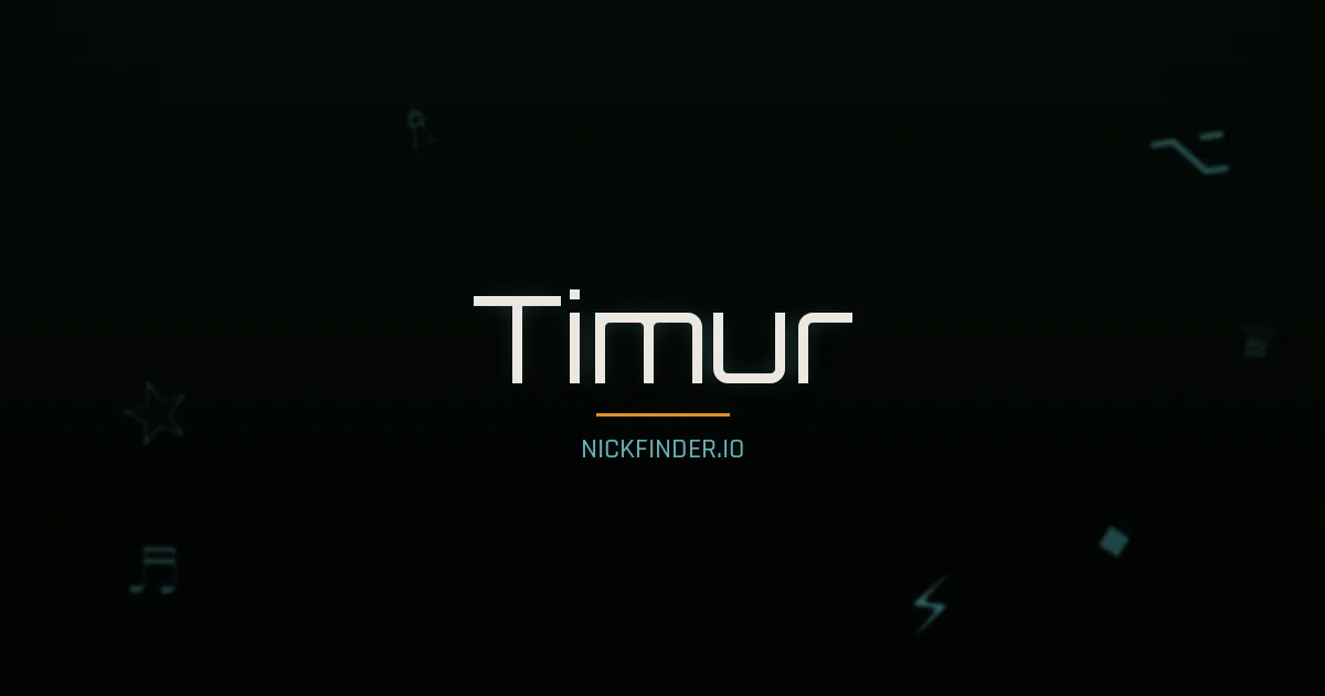 Timur name meaning Gracious — Russian origin | NickFinder.io