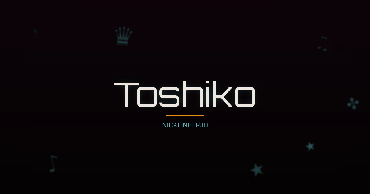 Toshiko name meaning Moonlit path — Japanese origin | NickFinder.io