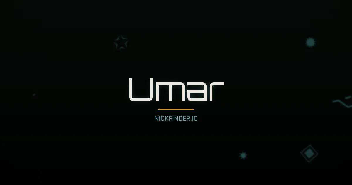 Umar name meaning Pure soul — Arabic origin | NickFinder.io