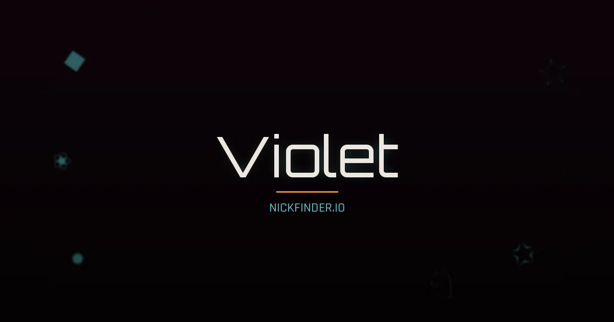Violet name meaning Gracious — English origin | NickFinder.io