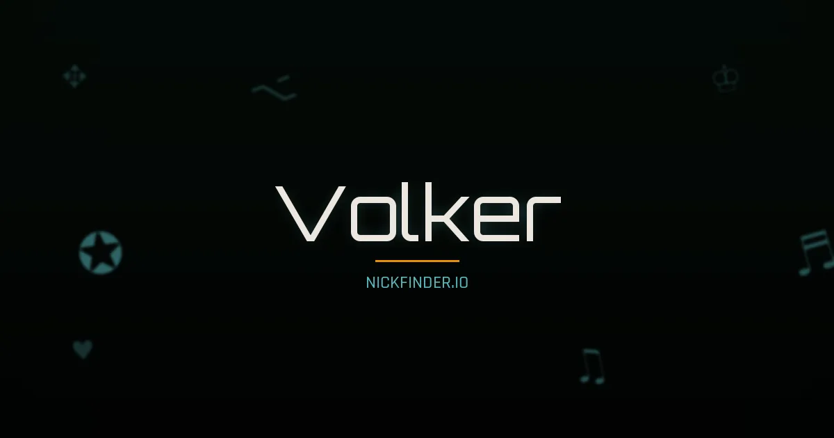 Volker name meaning God's grace — German origin | NickFinder.io