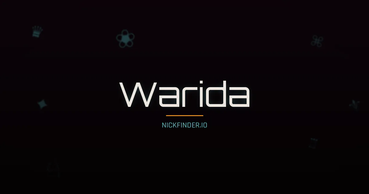 Warida name meaning Blessed — Arabic origin | NickFinder.io