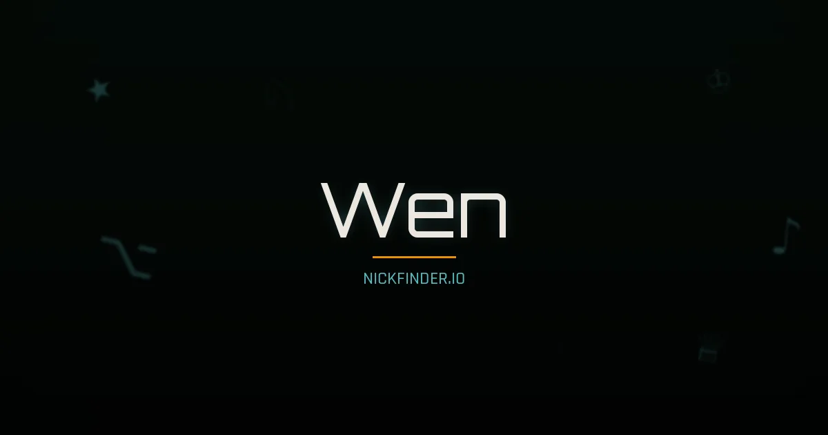 Wen name meaning Cultured, literary — Chinese origin | NickFinder.io