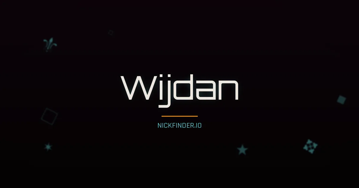 Wijdan name meaning Radiant light — Arabic origin | NickFinder.io