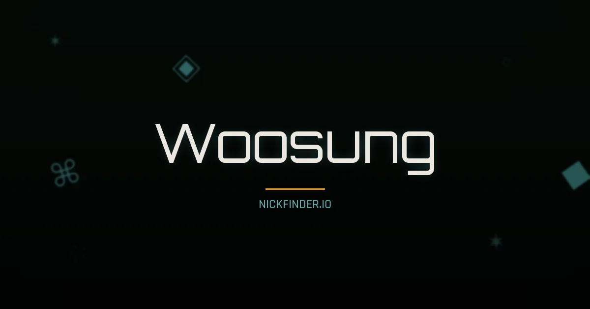 Woosung name meaning Righteous — Korean origin | NickFinder.io