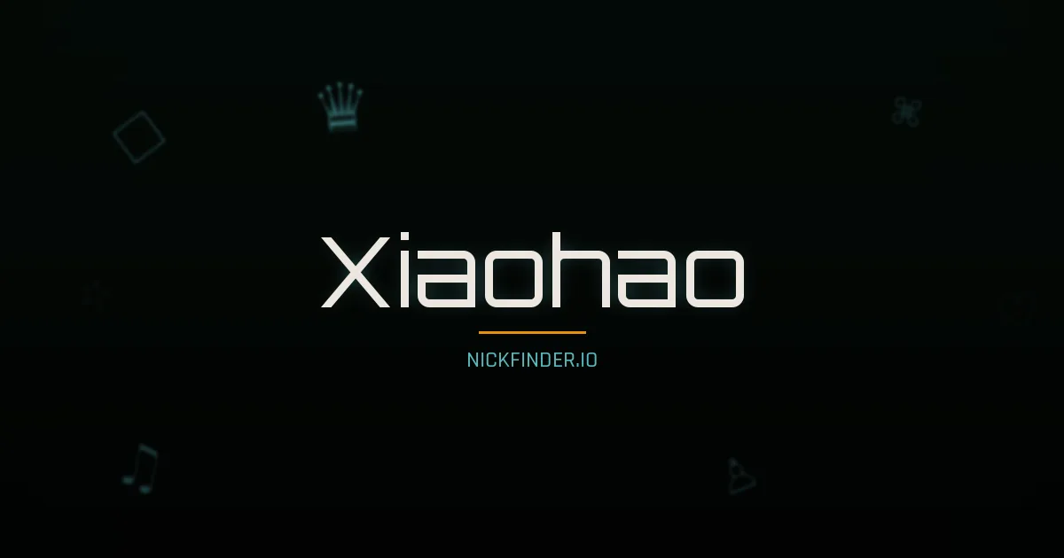 Xiaohao name meaning Golden light — Chinese origin | NickFinder.io