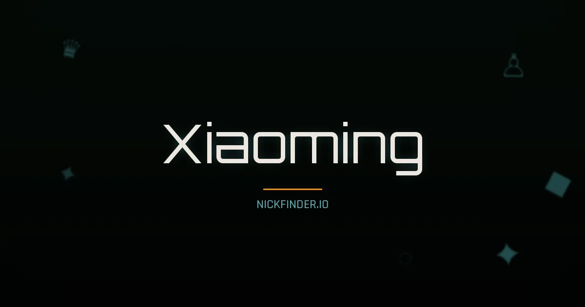 Xiaoming name meaning Golden light — Chinese origin | NickFinder.io