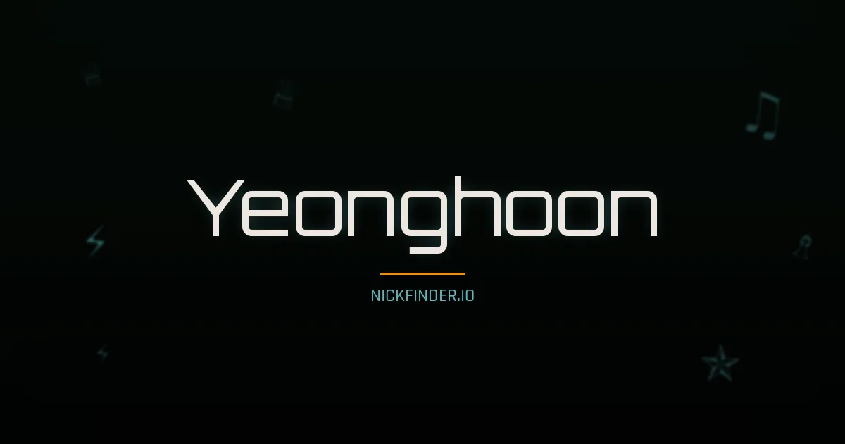 Yeonghoon name meaning Gentle heart — Korean origin | NickFinder.io