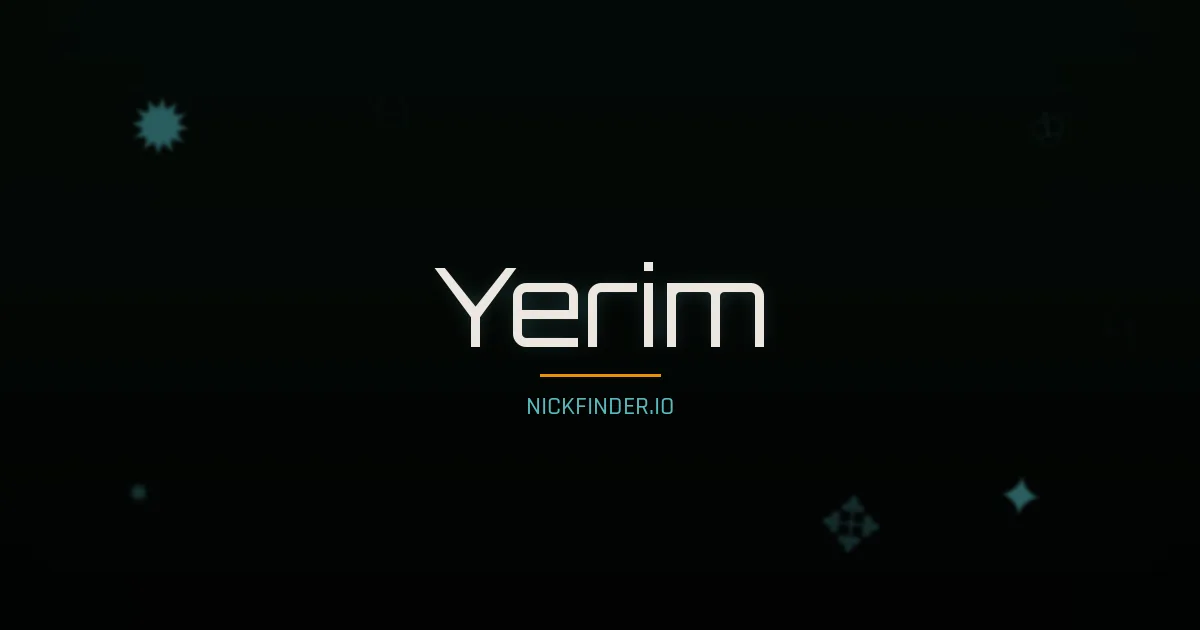 Yerim name meaning Pure light — Korean origin | NickFinder.io