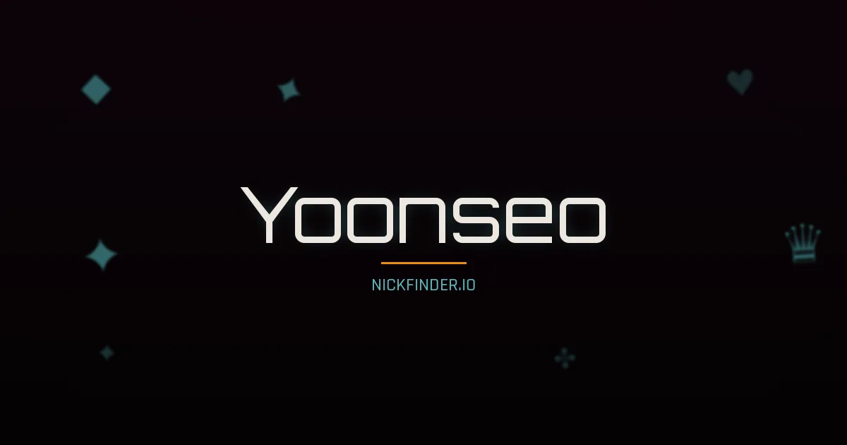 Yoonseo name meaning Diligent — Korean origin | NickFinder.io