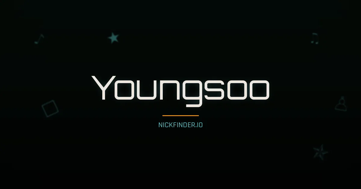 Youngsoo name meaning Wise spirit — Korean origin | NickFinder.io