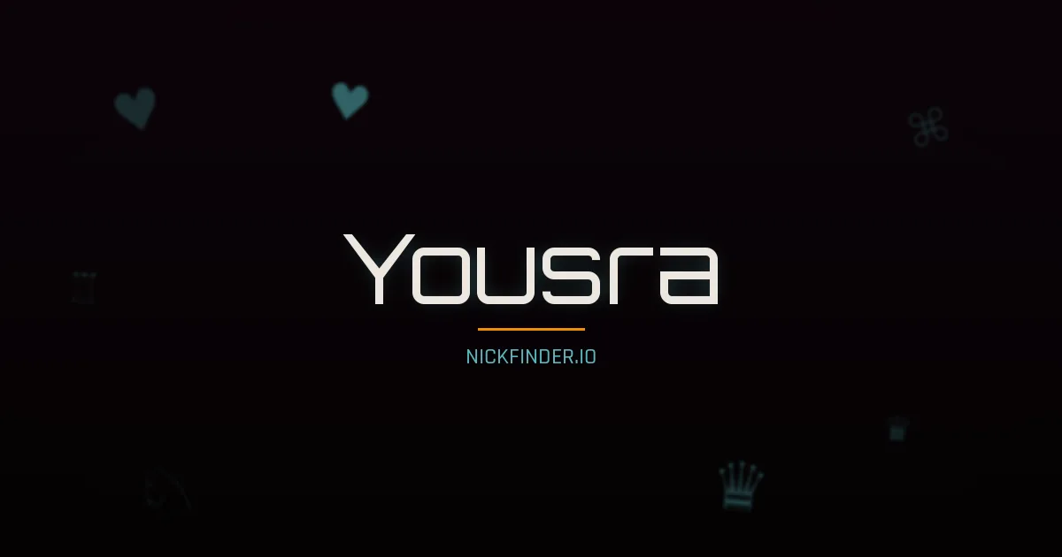 Yousra name meaning Radiant light — Arabic origin | NickFinder.io