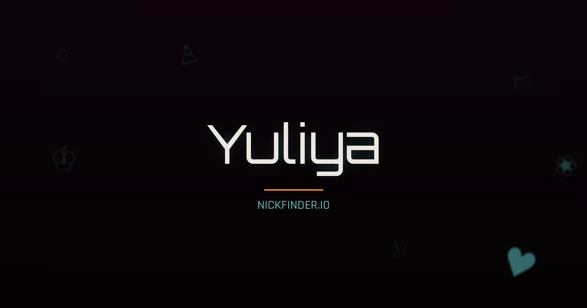 Yuliya name meaning Bright flame — Russian origin | NickFinder.io