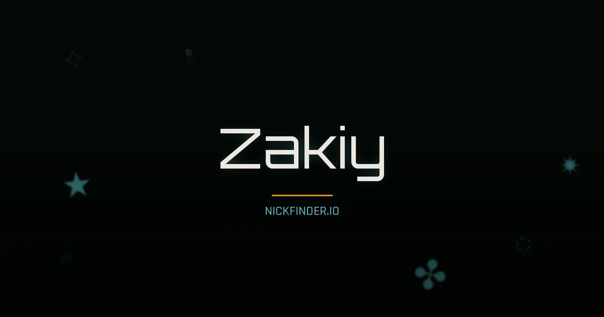 Zakiy name meaning Blessed — Arabic origin | NickFinder.io
