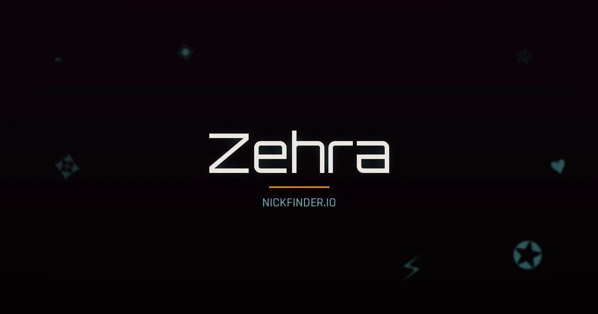 Zehra name meaning Flower, radiant — Turkish origin | NickFinder.io