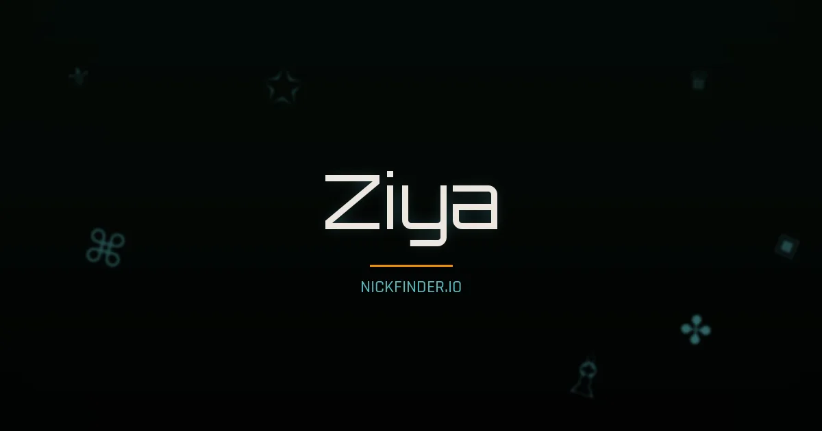 Ziya name meaning Pure soul — Arabic origin | NickFinder.io